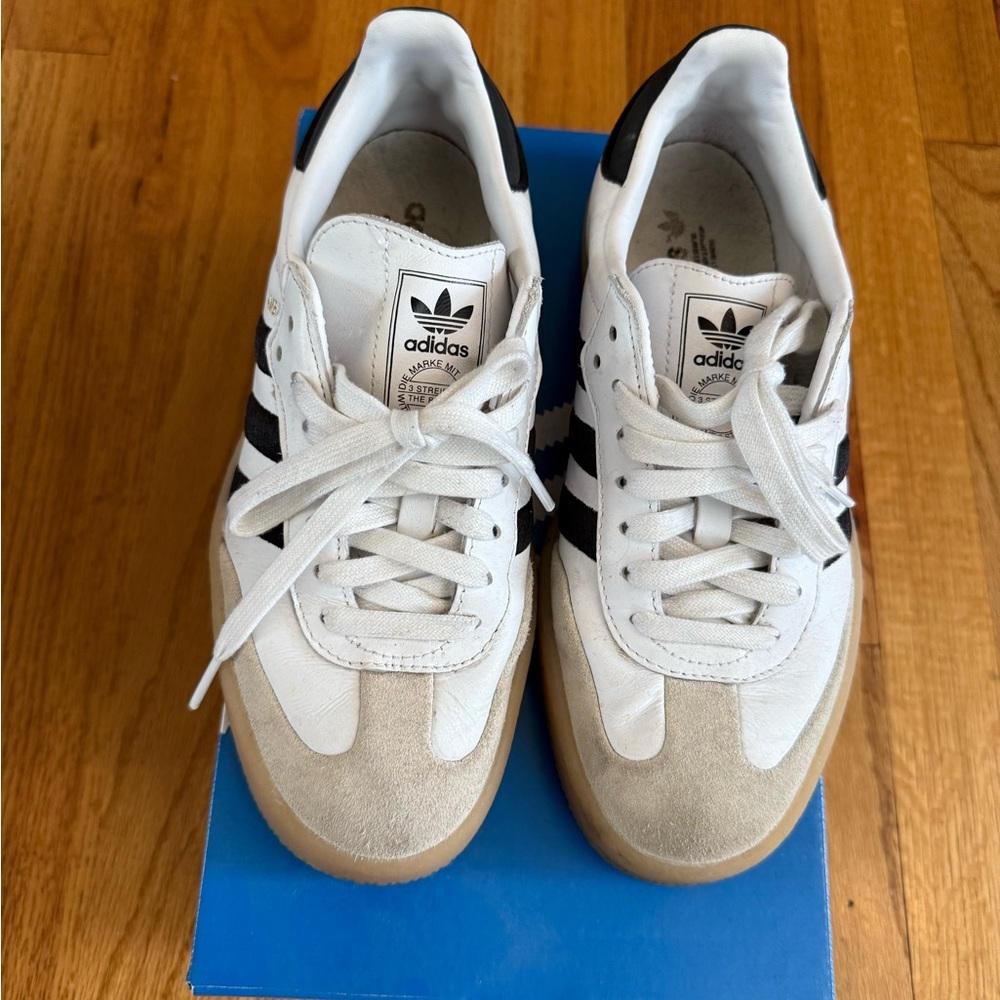 Adidas Sambae White and Tan Sneakers size 7 womens